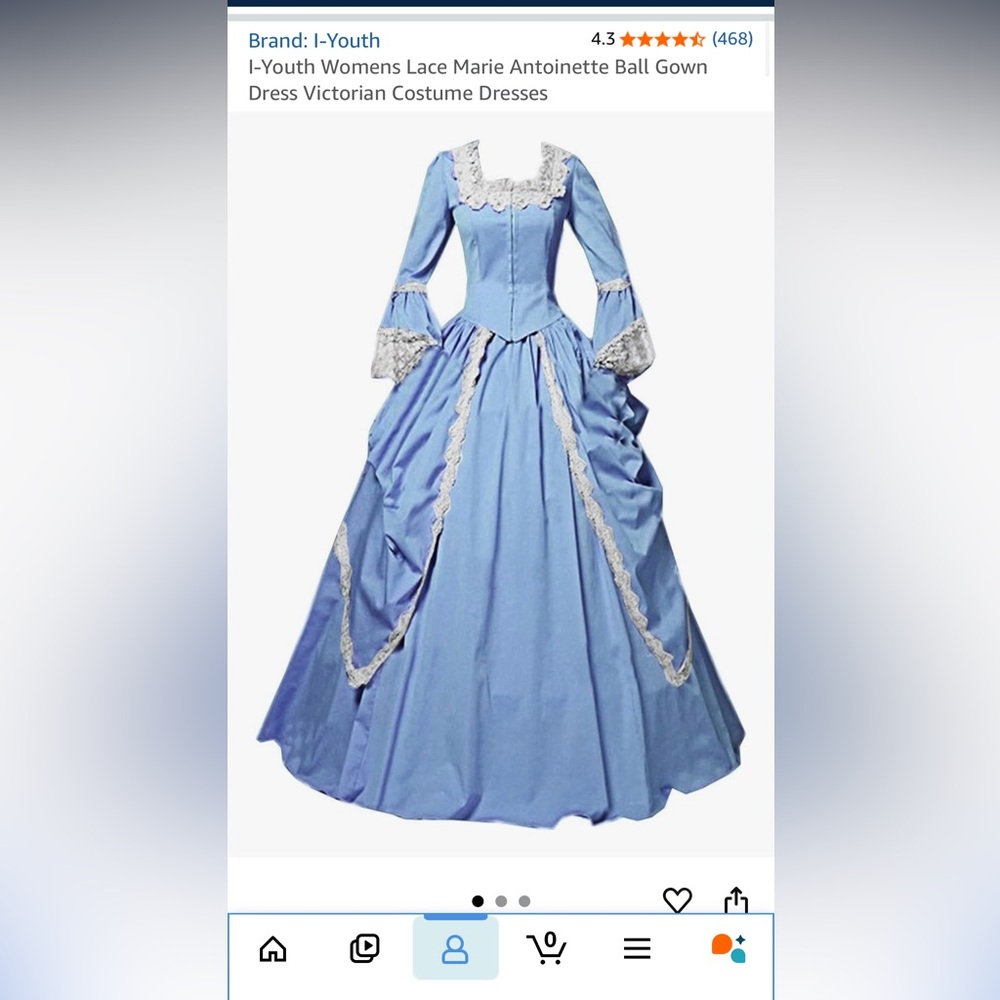 Women’s Victorian Ballgown costume 3x tag fits like 18-20w worn once